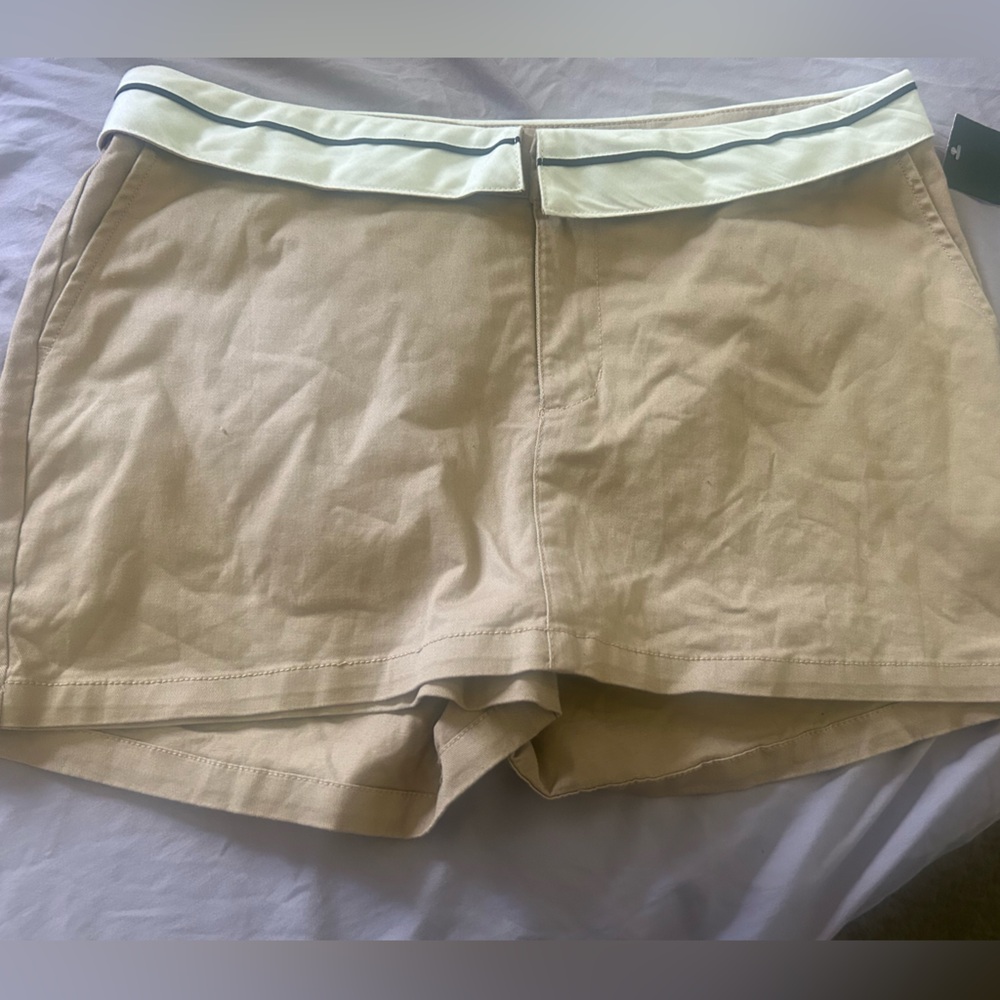 Wild Fable Beige Shorts with White Accents
